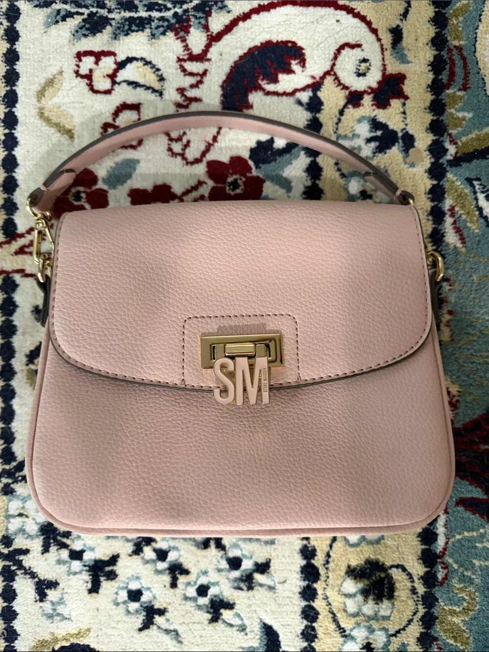 Steve Madden Blush Pink Pebbled Leather lookingTop-Handle Satchel